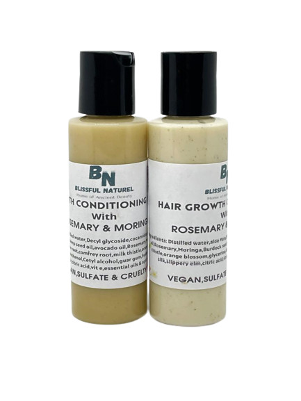 Rosemary/Moringa Hair Growth Shampoo & Conditioner Sample Set/2oz