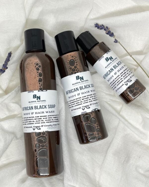 African Liquid Black Soap|Body & Hair Wash|African Black Soap